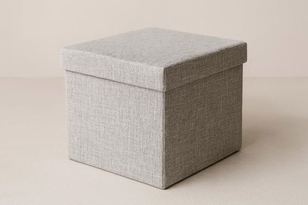 19 Fabric Covered Storage Box with Lid