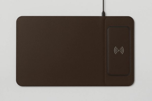 28 PU Leather Desk Pad with Wireless Charger