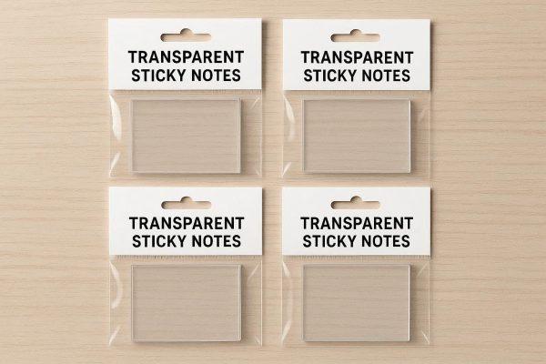 3 Transparent Sticky Notes Clear 4 Packs