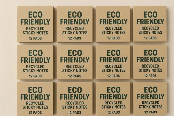 6 Eco Friendly Recycled Sticky Notes 12 Pads